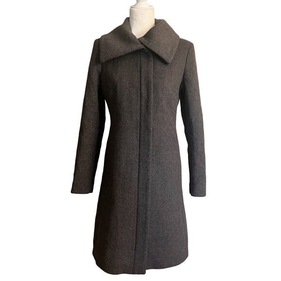 Cole Haan Harriet Longline Wool Coat Size 4 Gray - Picture 4 of 13